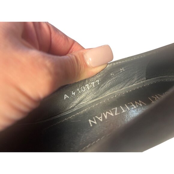 Stuart Weitzman Womens Gray Suede Block Heel Pumps Size 5 M Workwear Classic - Picture 7 of 8